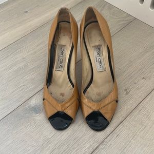 Jimmy Choo Nude Patent Pumps